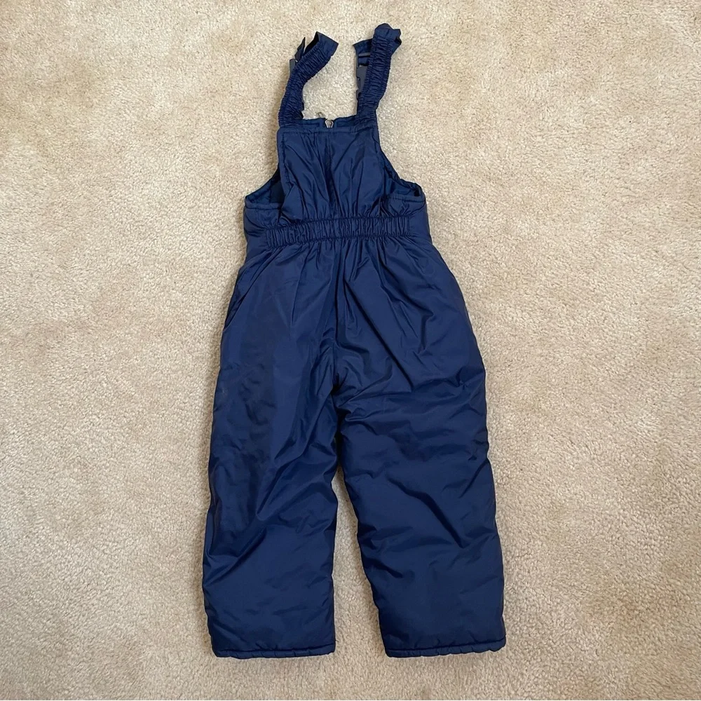 Outbrook Unisex Kids Navy Blue 1 Pc. Waterproof Bib Overalls Snowsuit - Size 3T